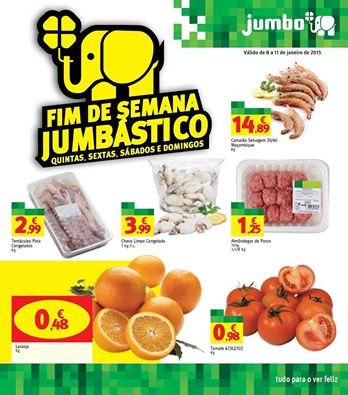 Novo folheto Jumbo Fim de Semana Jumbástico