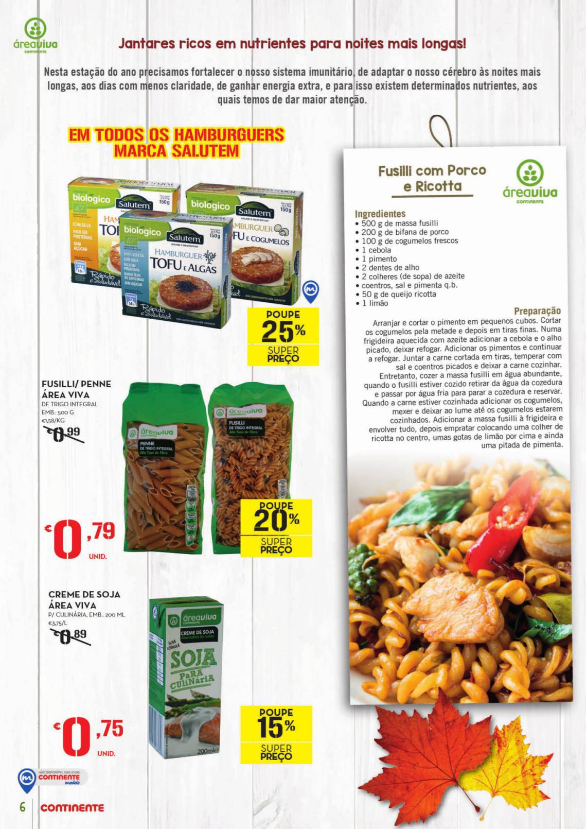 Antevisão folheto Continente especial área viva