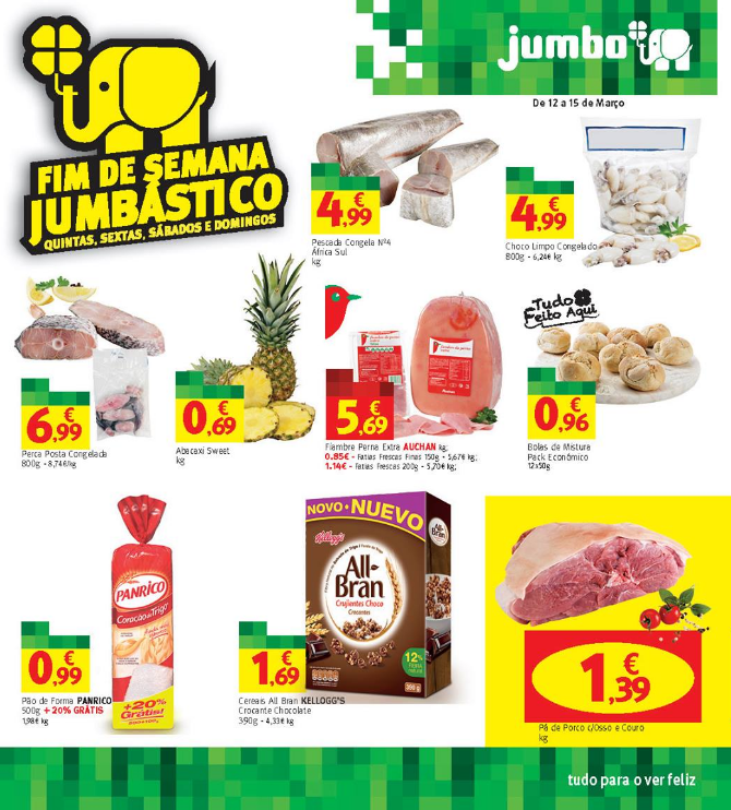 Antevisão folheto Jumbo Fim de Semana Jumbástico